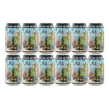 Imagem de Cerveja Roleta Russa Easy IPA 350ml Kit 12 Lata Artesanal Am