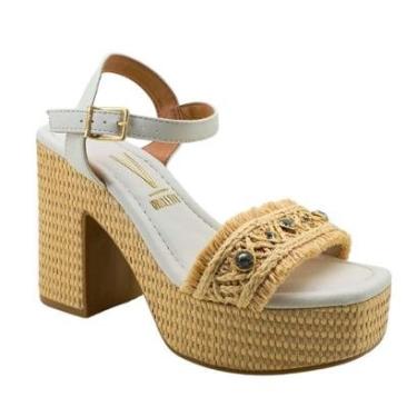 Imagem de Sandália Bloco Vizzano Palha 6541112 - Feminino-Feminino