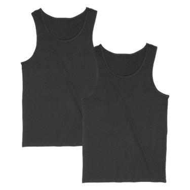 Imagem de Kit 2 Regata Masculina Camiseta Lisa Básica Algodão Regatas-Masculino
