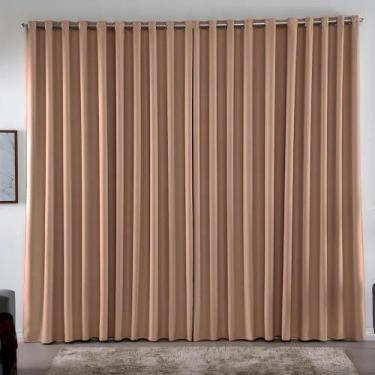 Imagem de Cortina 3,00x2,50 Metros Blackout Blecaute Avelã Corta Luz E - Congrat