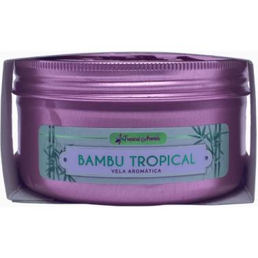 Imagem de Vela Aromática Bambu para Perfumar Ambiente Acolhedor e Relaxante em Lata 95G Tropical...
