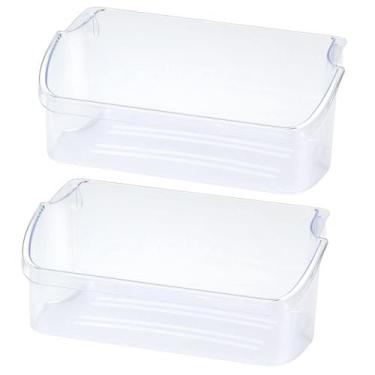 Imagem de Pacote com 2 prateleiras de compartimento para porta de geladeira para
