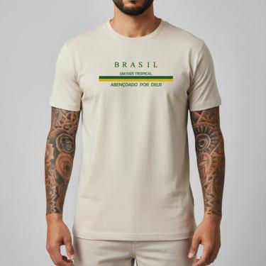 Imagem de Camiseta Masculina Brasil Copa 2026 Patria Amada Orgulho Nacional Especial Rumo ao Hexa Original-Masculino