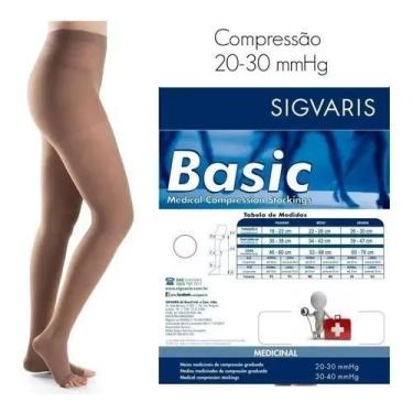 Imagem de Meia Calça Média Compressão 20-30mmhg Basic - Sigvaris( M3 - Longa) - 