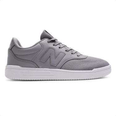Imagem de Tênis New Balance BB80 Unissex, Cinza, Branco, 44.