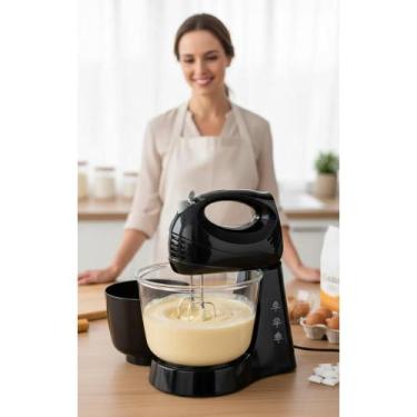Imagem de Batedeira 400W c/ 2 Tigelas 3,6L+2,3L Preta - Congratulations Store