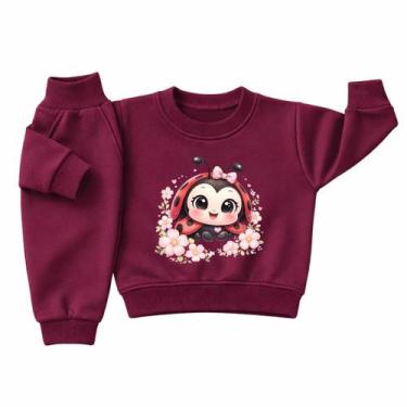 Imagem de Conjuntinho Moletom Infantil Bebê Menino Peluciado Roupa Inverno Flane