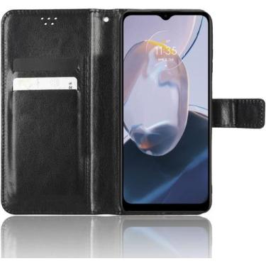 Imagem de Capa Carteira Flip Para Motorola Moto E22 Capinha Case Couro - Danet, 