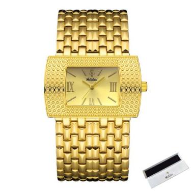 Imagem de Relógio de Quartzo Masculino Luxuoso - - Sanda, dourado