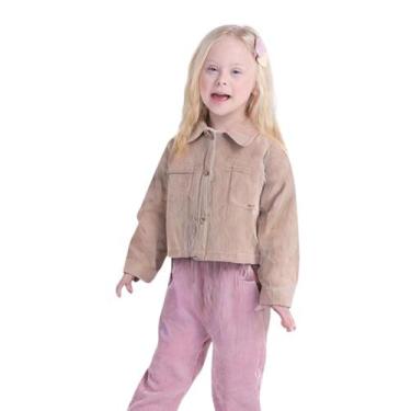 Imagem de Jaqueta infantil feminina veludo cotelê estilosa e confortavel - MANUL
