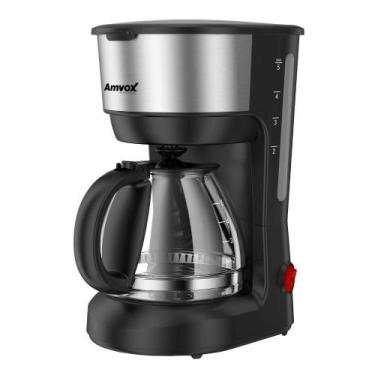 Imagem de Cafeteira ElÃtrica Amvox ACF227 18 XÃcaras Preta/Inox, 220V