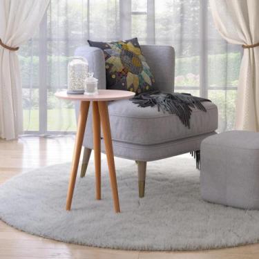 Imagem de Mesa Lateral 4601 Pés Palito Sala Rose - Ofertamo