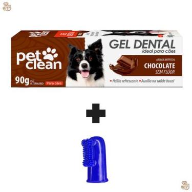 Imagem de Kit Pasta de Dente para Cães e Gatos - Gel Dental Cães e Gatos 90g + D