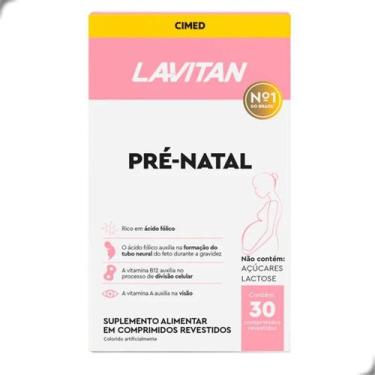 Imagem de Vitaminas Pre-Natal Multi 30 Comprimidos Lavitan, Natural