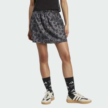 Imagem de Saia Adidas Essentials AOP Feminina Cinza, M