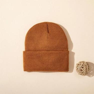 Imagem de Gorro De Inverno Para Bebê Recém-Nascido Em Cor Sólida, Tricô De Pelúc