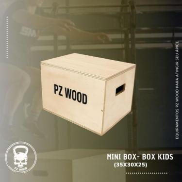 Imagem de CAIXA DE SALTO 3X1 BOX JUMP INFANTIL 30x 25x 20cm MINI - PZ Wood