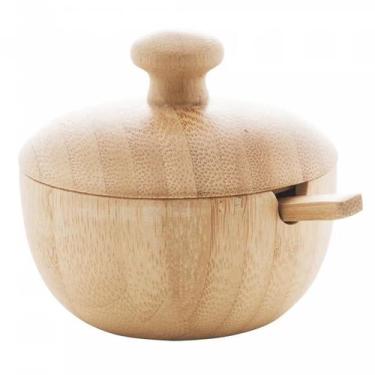 Imagem de Açucareiro de bambu com colher Verona Lyor 10x10x8