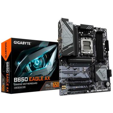 Imagem de Placa Mãe Gigabyte B650 Eagle AX com Socket AM5 e DDR5 Preto com Wi-Fi 6 Bluetooth 5.2 Pcie 4.0 M.2 RGB