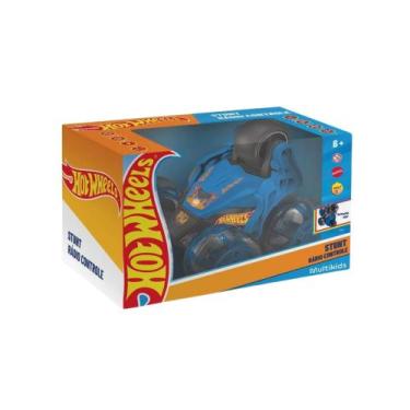 Imagem de Carrinho de Controle Remoto Hot Wheels Stunt 4 Canais Azul c/ Luz e So