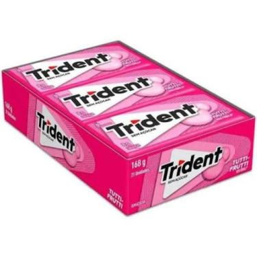 Imagem de Chiclete trident tutti frutti 168 g com 21 unidades 8 g
