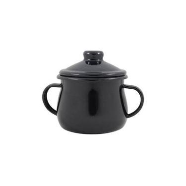Imagem de Açucareiro Esmaltado Preto 380 Ml Ewel