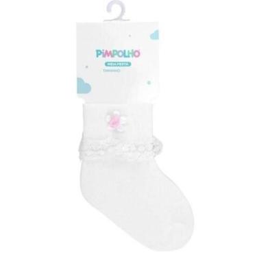Imagem de Meia Infantil Feminina Festa PIMPOLHO Cor:RosaTamanho:21a25, Rosa, 21a