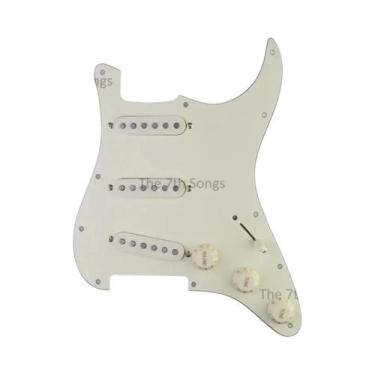 Imagem de Pickguard Alnico 5 SSS ST 1969 Para Guitarra Elétrica, Pré-cabeado Com