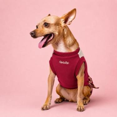 Imagem de Vestido para Pet - PetChic - Vinho e Bege, M