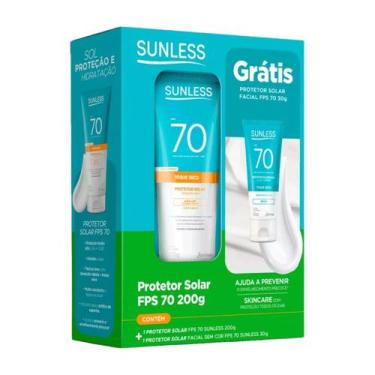 Imagem de Kit Sunless P. Solar FPS70 200g + Facial FPS70 Sem Cor 30g - FARMAX