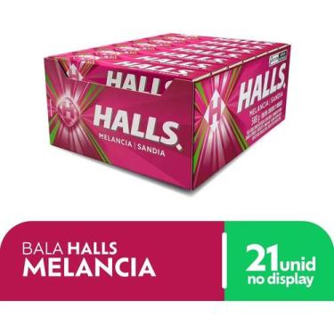 Imagem de Bala Halls Melancia Caixa Com 21 Unidades De 28g