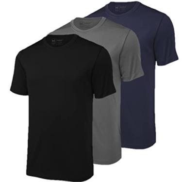 Imagem de Kit 3 Camiseta Manga Curta Masculina Térmica UV Segunda Pele Compressão (Multicolorido, M)