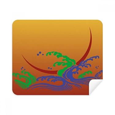 Imagem de Pintura Cultura Japonesa Flor Pano de Limpeza Dourado Limpador de Tela 2 Peças Tecido de Camurça