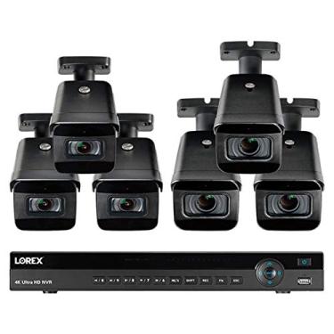 Imagem de Sistema de segurança Lorex NR9082X 8 canais w / 3 8MP LNB9272S 4K Vari-Focal 4X Zoom Lens 8MP 30FPS Áudio Bala Câmeras e 3 LNB9232 fixo bala Lens 8MP 4K Áudio Câmaras