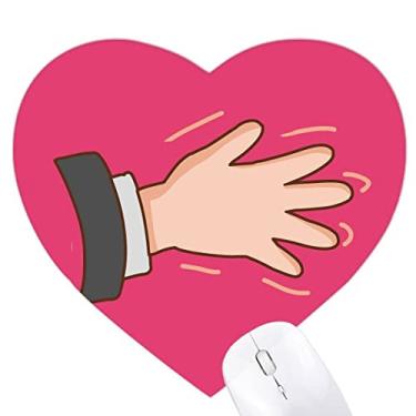 Imagem de Shudder Tremble Alm Mouse pad de borracha com tensão de mão e coração