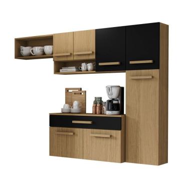 Imagem de Cozinha Rubi Suspensa 4 Peças Atacama e Preto Fosco