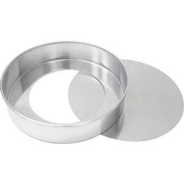 Imagem de Forma Redonda Fundo Removível 17 X 8 Cm Em Alumínio