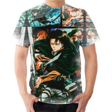 Imagem de Camiseta Camisa Levi Attack On Titan Shingeki No Kyojin 3 - Estilo Kra