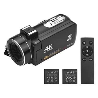 Imagem de Yuwao Câmera De Vídeo Digital 4K Câmera De Vídeo Wifi Gravador Dv 56Mp 18X Zoom Digital De 3,0 Polegadas Tela Sensível Ao Toque Ips Suporta Detecção De Rosto Ir Anti-Vibração Com 2 Baterias