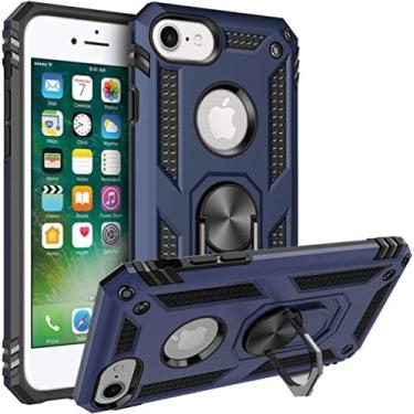Imagem de Capa à prova de choque para iPhone 6S Militar Gota Suporte de Anel de Proteção Magnet Capa para iPhone 6S 6 S Plus, capa de armadura azul, para iPhone X