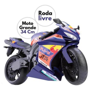 Moto Esportiva Naked Miniatura Infantil 26Cm Roma Brinquedos