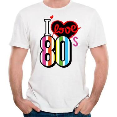 Imagem de Camiseta I Love 80'S Camisa Eu Amo Os Anos 80 Divertido - Mago Das Cam