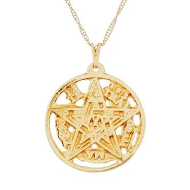 Imagem de Colar Tetragrammaton 27mm Tetragrama Sagrado Pentagrama - Sunshine Cri