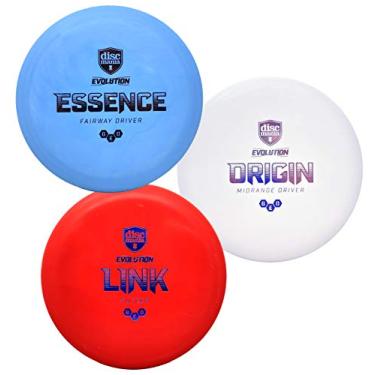 Imagem de Discmania Conjunto de 3 discos de golfe Evolution GEO – Inclui taco de golfe de disco, alcance médio e motorista (as cores podem variar)