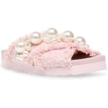 Imagem de Steve Madden Womens Amie Boucle Embellished Footbed Sandals Pink 5 Medium (B,M)