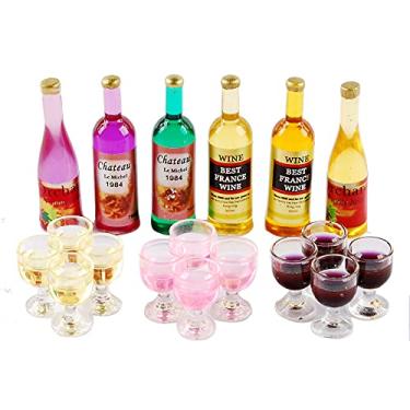 Imagem de NWFashion 18 peças, mini garrafa de copo de vinho tinto de plástico, acessórios de cozinha