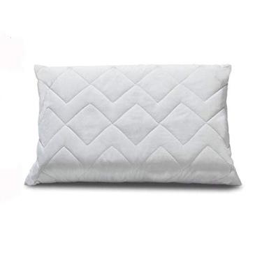 Imagem de FA Protetor de Travesseiro em Matelassê, 50 x 70cm, Branco, Algodão, Impermeável, Lavável