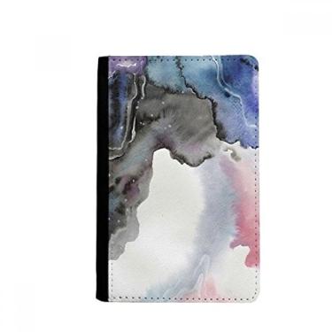 Imagem de Porta-passaporte com tinta aquarela abstrata sombreamento notecase burse capa carteira porta-cartão, Multicolor