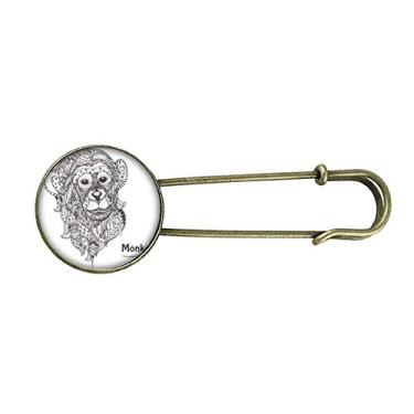 Imagem de Animal Big Mouth Picture Monkey Retro Metal Broche Pin Clip Joias