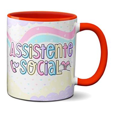 Imagem de Caneca Assistente Social Profissão Amor Presente Lindo (Vermelha)
